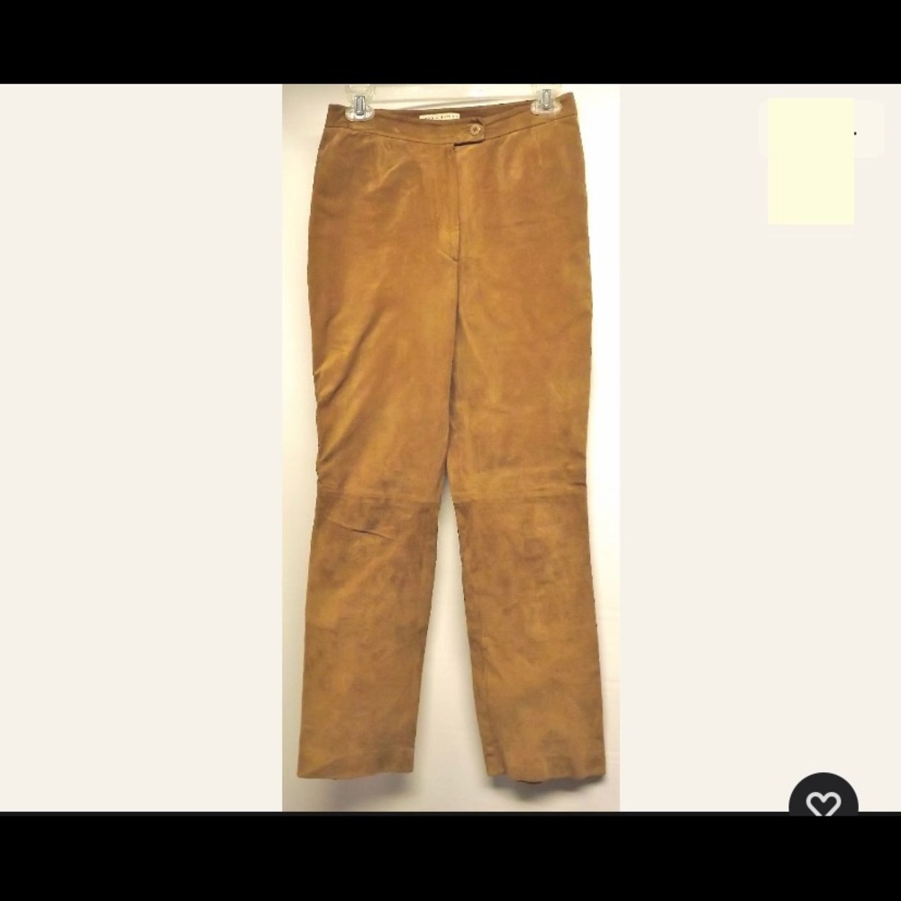 Lord & Taylor High Waisted Suede Leather Pants 8P